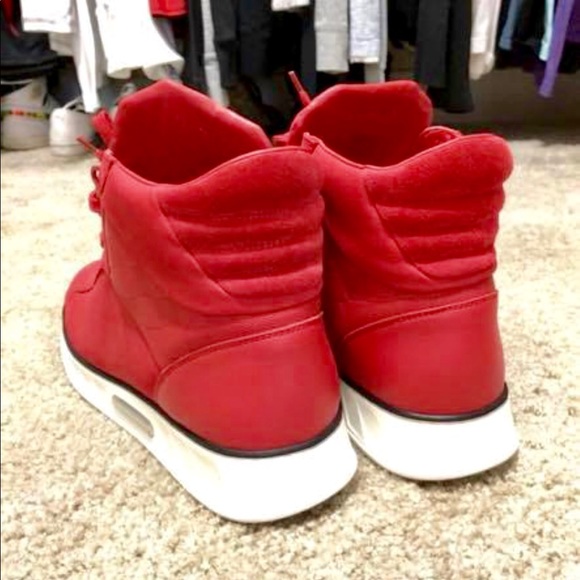 Limited Edition Red Louis Vuitton High Tops - Picture 3 of 3
